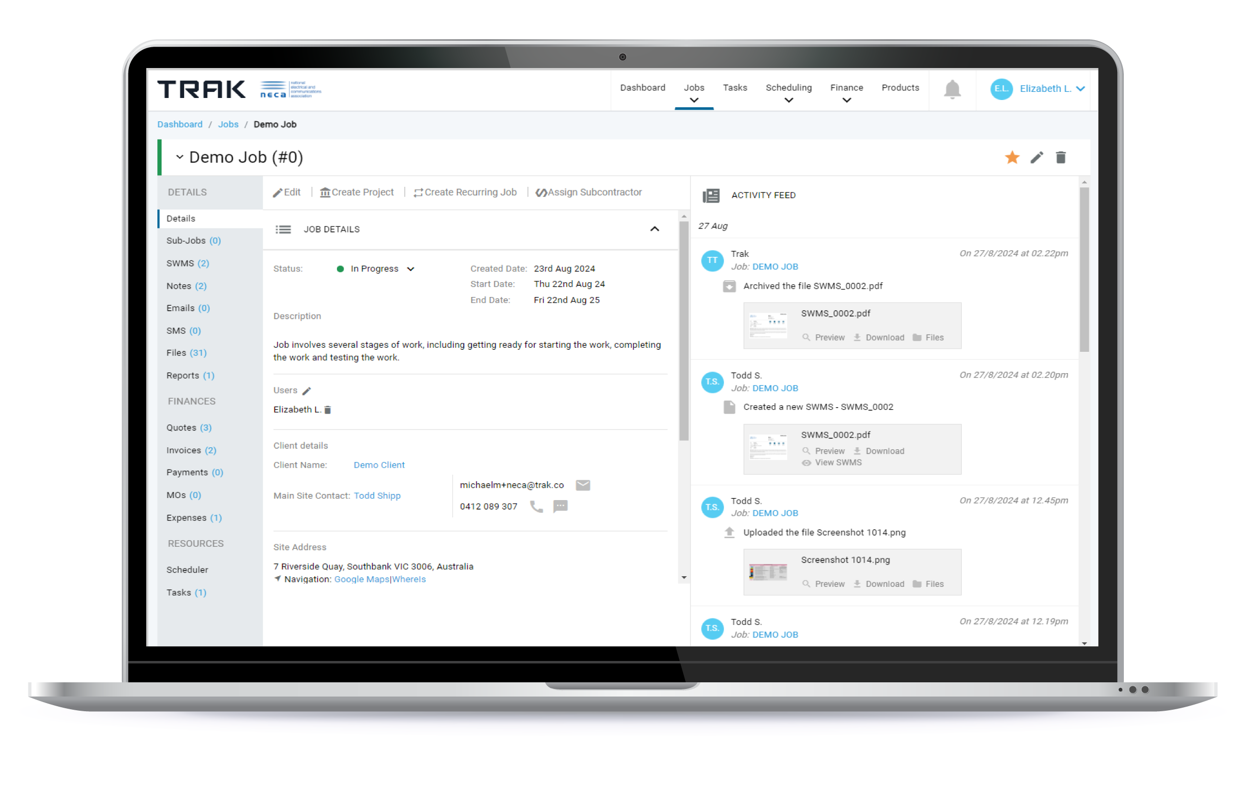 How to access NECA SWMS